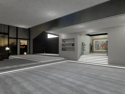 Modern House Low-poly 3D model