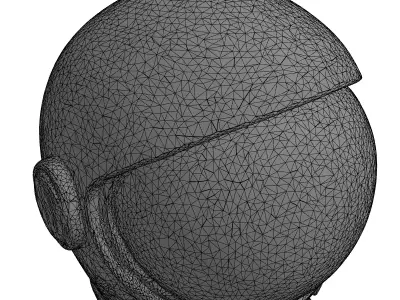 Worn Astronaut Helmet PBR Model Low-poly 3D model