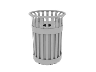 City Street Trash Can Low-poly 3D model