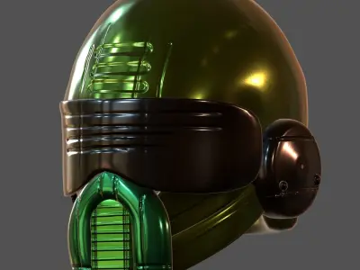 Gas mask helmet 3d model scifi Low-poly  Low-poly 3D model 213