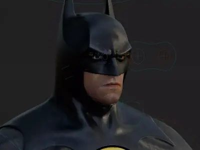 Batman 1989 3D Model Rigged PBR Blender FBX OBJ Low-poly 3D model
