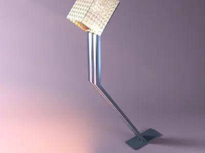 Lampshade lamp with square shape Low-poly 3D model