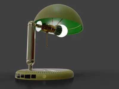 iLamp desk lamp with light bulb in it 3D model