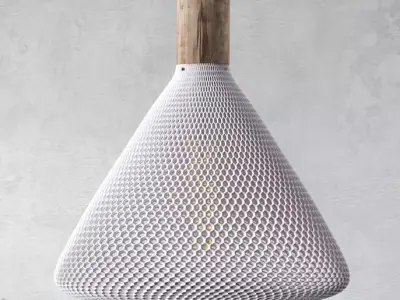 Flat Cube lampshade for table lamp or ceiling 3D print model
