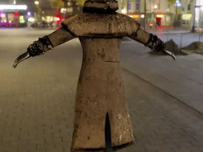 NCR Fallout New Vegas Armor PBR Rigged Low-poly 3D model