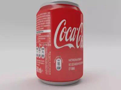 Bottle Coca-cola 2 Low-poly 3D model