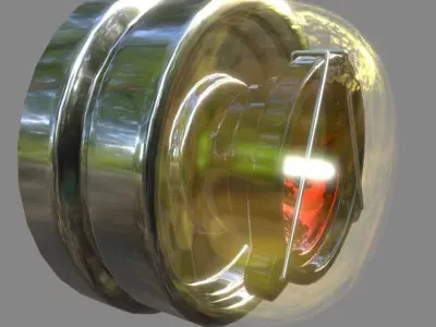 Warning light turtle 3D model