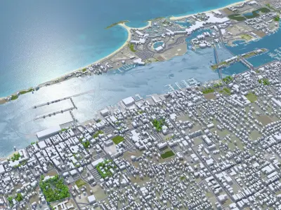 Nassau The Bahamas Low-poly 3D model