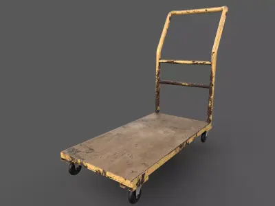Transport Cart Low-poly 3D model