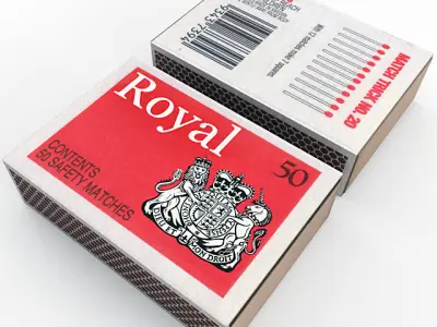 Matches royal pack of cigarettes 3D model