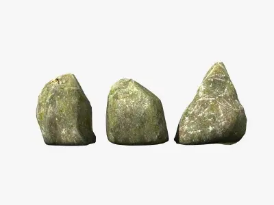 Mossy Rocks 3D model