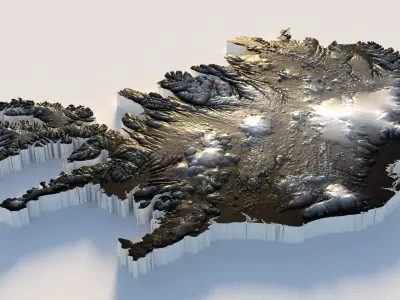 Iceland Terrain Country 3D model
