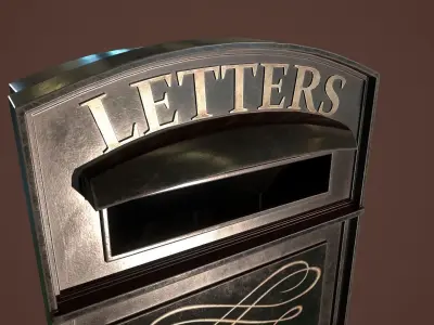 Letterbox mail box - mail box Low-poly 3D model