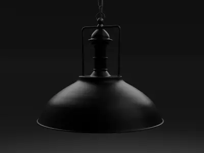 Industrial ceiling Lamp - 2k textures  3D model
