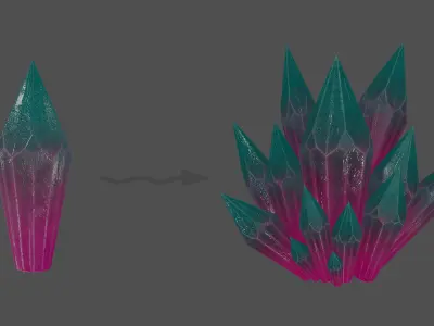 Stylized Crystal Low-poly 3D model