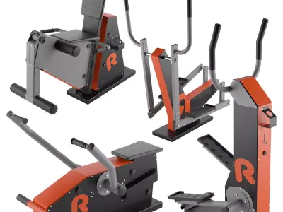 Romana set 1 outdoor exercise equipment 3D model