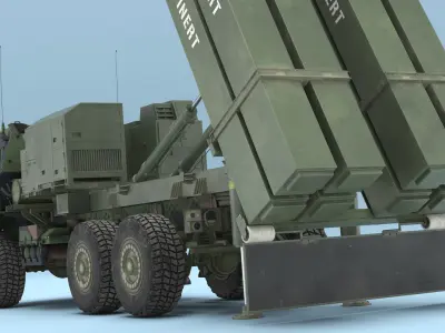  Mobile Surface Air Missile Launcher Truck Camo Simplified 