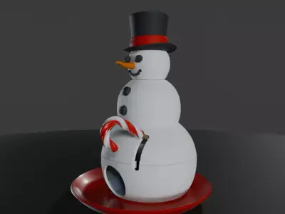 Snowman Candy Dispenser 3D print model