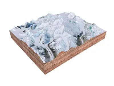 Denali Mountain Alaska USA 3D model