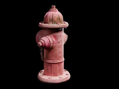An Ole Fire Hydrant Low-poly 3D model
