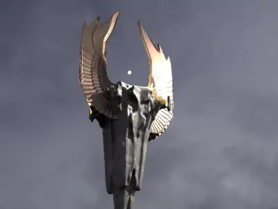 Floating Angel monolith 3 3D model