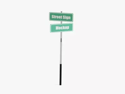 Street Sign Low-poly 3D model
