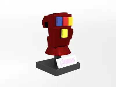 Lego Infinity Gauntlet v3 002 Low-poly 3D model