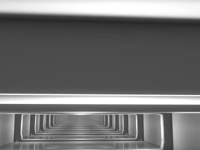 Sci Fi Corridor Low-poly 3D model 10