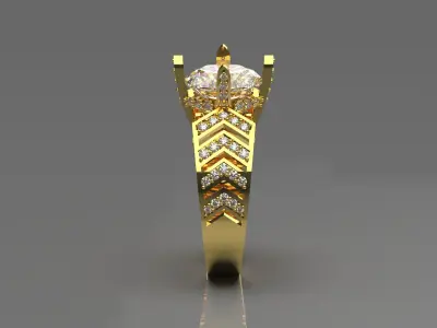 bride solitaire ring sr0010 3D print model