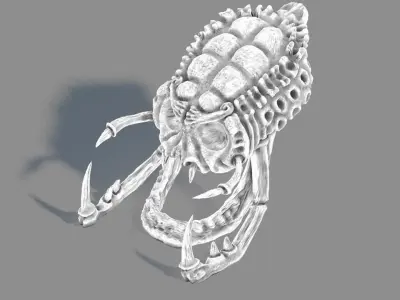 Monster skull - hole 3D model