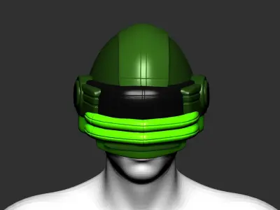 helmet high poly sculpt 3d printable ver 7 3D model 3D model 159