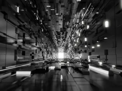 Flythrogh sci fi Cubic Corridor 3D model