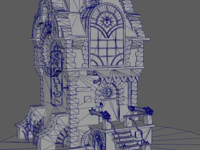 Next generation neon lights for building houses Low-poly 3D model