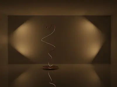 3d light spiral lampadir 3D model