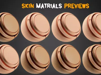 30 Skin Smart Materials and PBR Texture   Vol 24 Low-poly 3D model