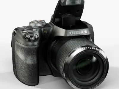 Fujifilm FinePix S8200 bridge digital camera Low-poly 3D model