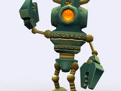 3DRT - Chibii-robot-19 Low-poly 3D model