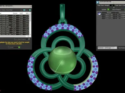 Women Pearl Pendant 3dm STL OBJ FBX Renders Details 3D print model
