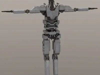Robot Hunter LP Low-poly 3D model