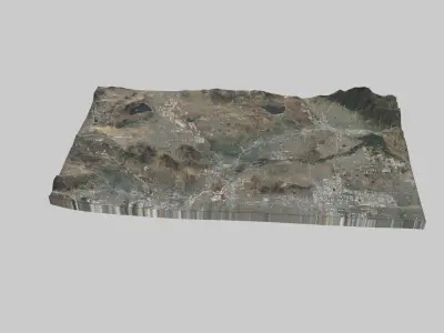 Riverside City Low-poly 3D model