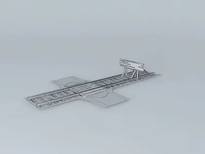 Eco Rail USA Walkover Buffer Old Steam Days Free 3D model