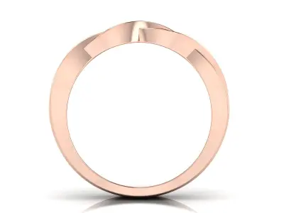 Light Weight Rose Gold Diamond Ring  -R-3922 3D print model