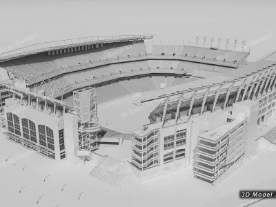 Lincoln Financial Field Stadium - Philadelphia USA  Low-poly 3D model