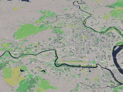 Taipei 30x30km City Map 3D model