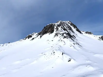 Snow Mountain 08 Low-poly 3D model