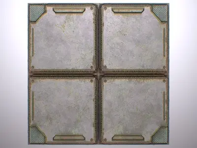 PBR Sci-Fi Spaceship Texture 56 Low-poly 3D model