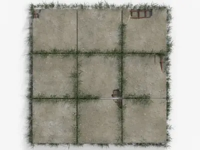 Concrete Slabs Low-poly 3D model