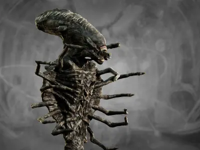 Xenomorph Snake Low-poly 3D model