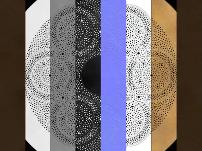 Brass Sconce Low-poly 3D model