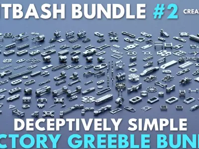 Factory Greeble Kitbash Bundle 250 Models  3D model